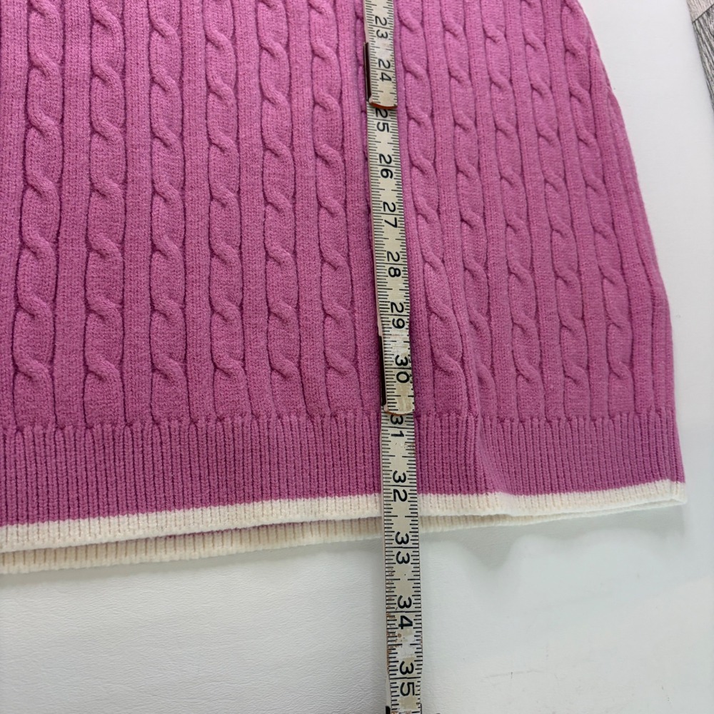 Lelis Collection Sweater Dress Women Size S Pink Cable Knit Mini Short Sleeve - Picture 6 of 7